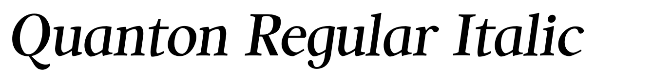 Quanton Regular Italic